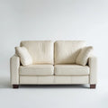 Leather Sofa - 2 Seater 150x85x90 cm Cream - Modern Design