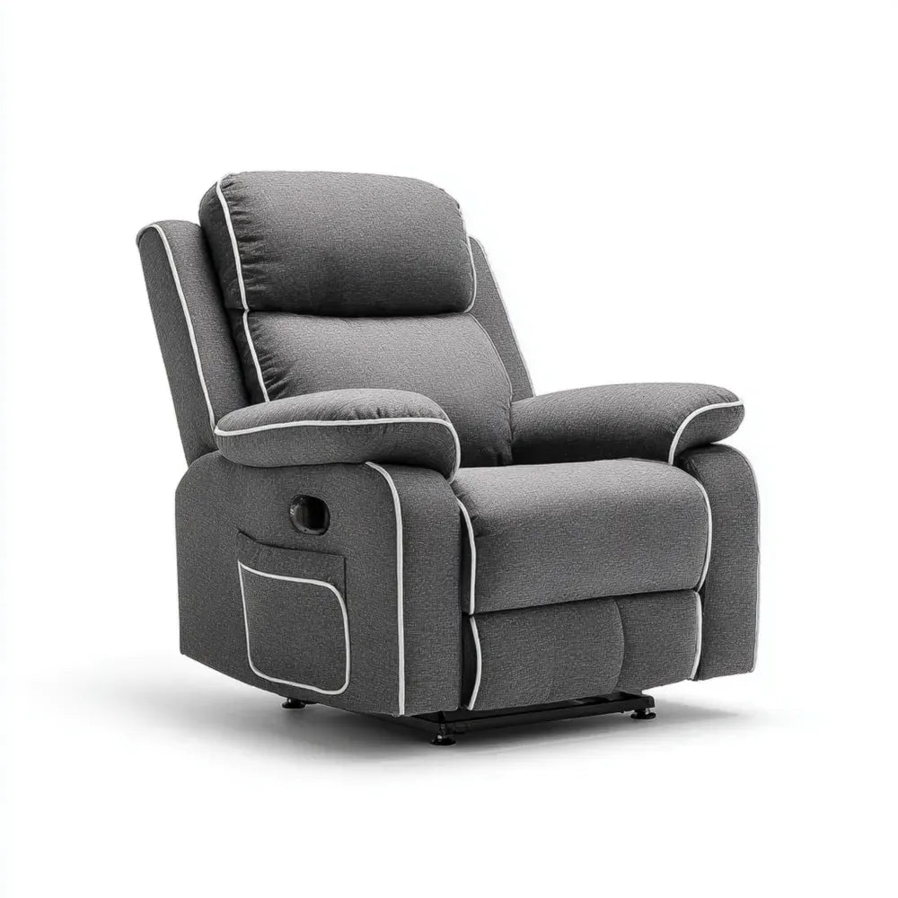 Recliner Sofa - Fabric Upholstery 85x90x110 cm - Dark Gray - Modern Design
